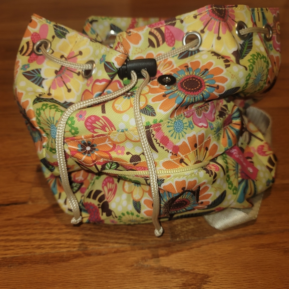 Small Monogrammed Lily Bloom Drawstring Back Pack - image 5